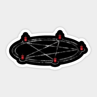 Cursed Pentagram | Summoning Circle | candles Sticker